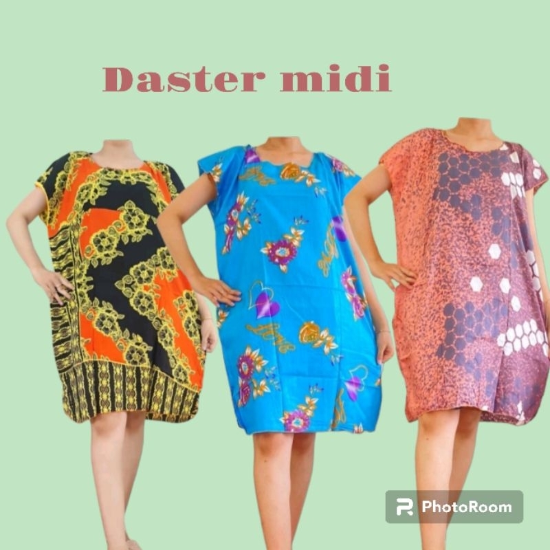 ecer daster midi super adem motif viral kekinian  best seller / daster midi cantik aneka motif / das