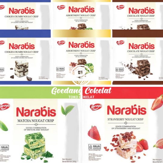 

✱Baru Naraya NARABIS Chocolate Strawberry Matcha Cookies Cream Assortment Nougat Crisp 200g L77