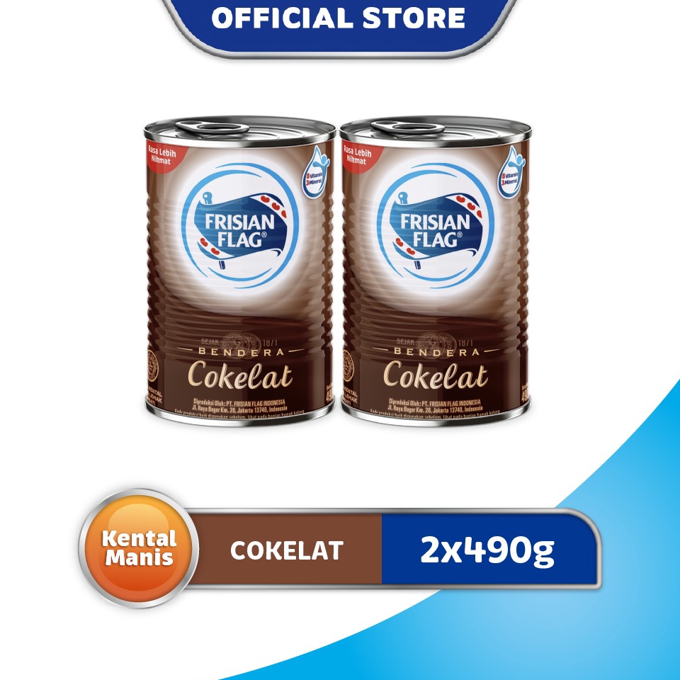 

[‰L56/] Frisian Flag Susu Kental Manis Cokelat 2 x 490 gr Eleoen