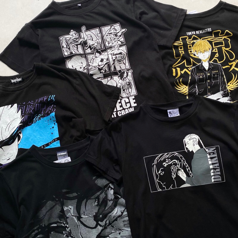 TSHIRT/KAOS OFFICIAL ANIME ONE PIECE JUJUTSU KAOSEN NARUTO COSPA BANDAI