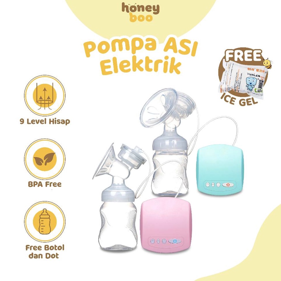 [KODE G9790] Honey Boo - Pompa ASI Elektrik Aman Breast Pump Single Automatic BPA Free