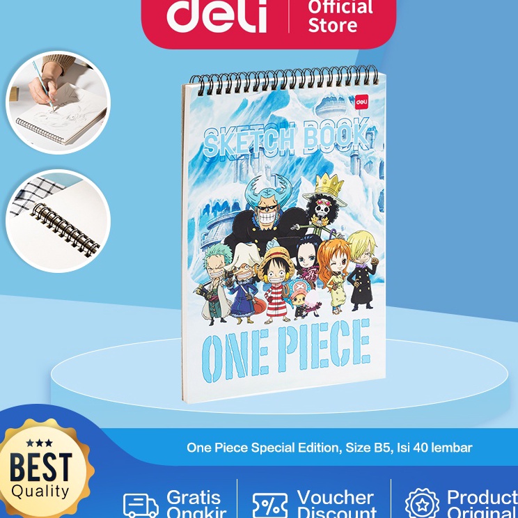 

[KODE Q77JA] Deli Sketch Book / Buku Gambar Sketsa Size B5 Vertikal EN011