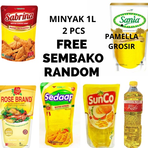 

Terb4ruy MINYAK GORENG 1 LT BELI 2 PCS SEMBAKO RANDOM JATIM New_Product