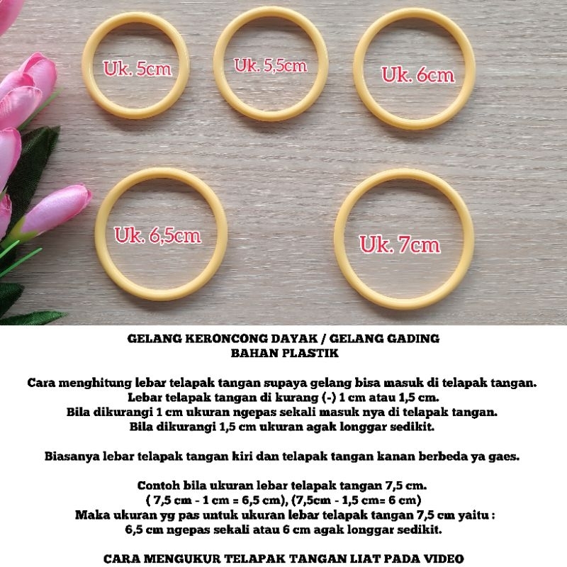 Gelang dayak / gelang Keroncong / gelang Keroncong anak / gelang gading / gelang Keroncong plastik /