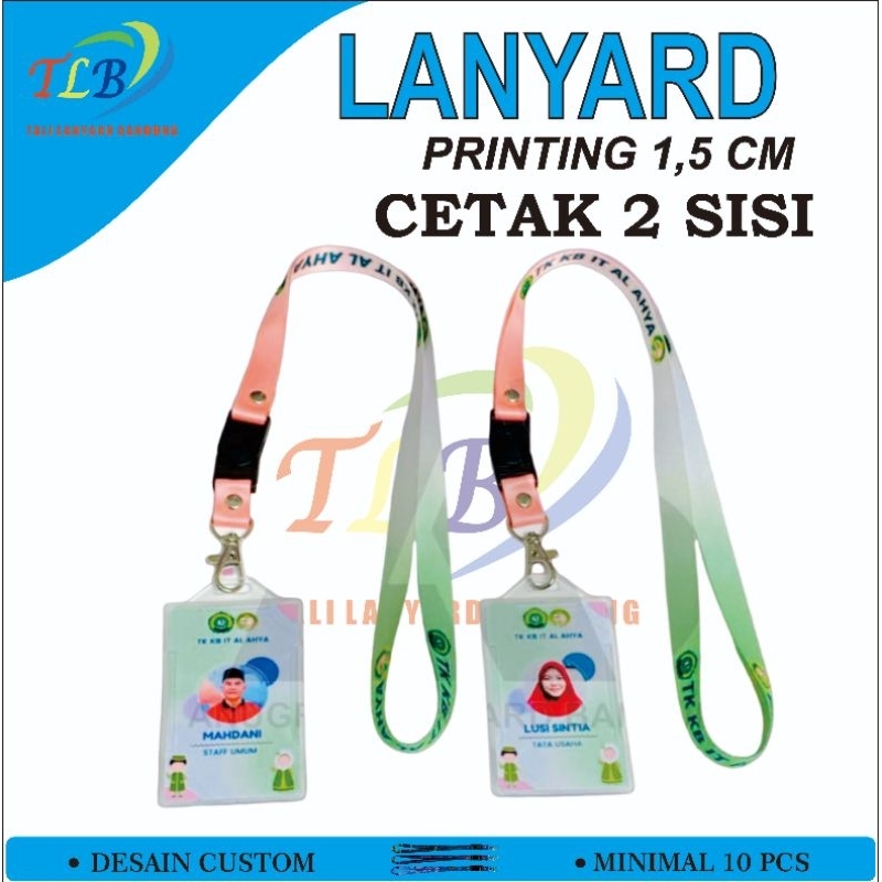 

Murah cetak sepaket tali Lanyard 1,5 cm ,id card custom plus case/ cetak tali lanyard custome satu set/gantungan id card sepaket