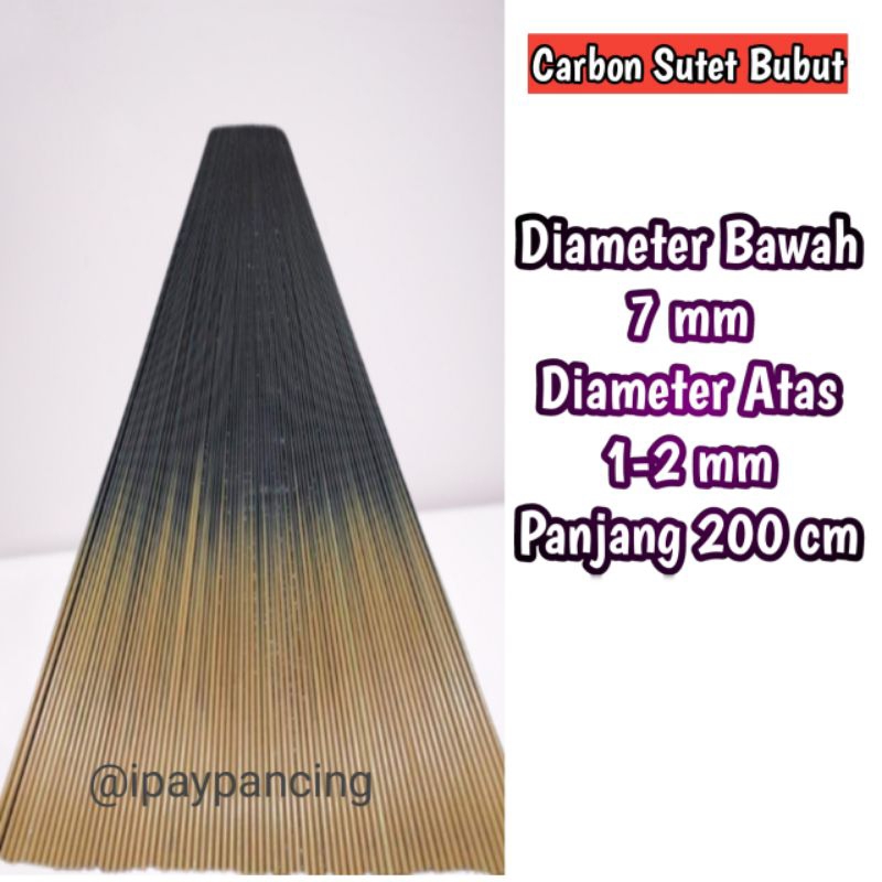 Carbon Sutet Bubut Bahan Joran 200cm 7mm