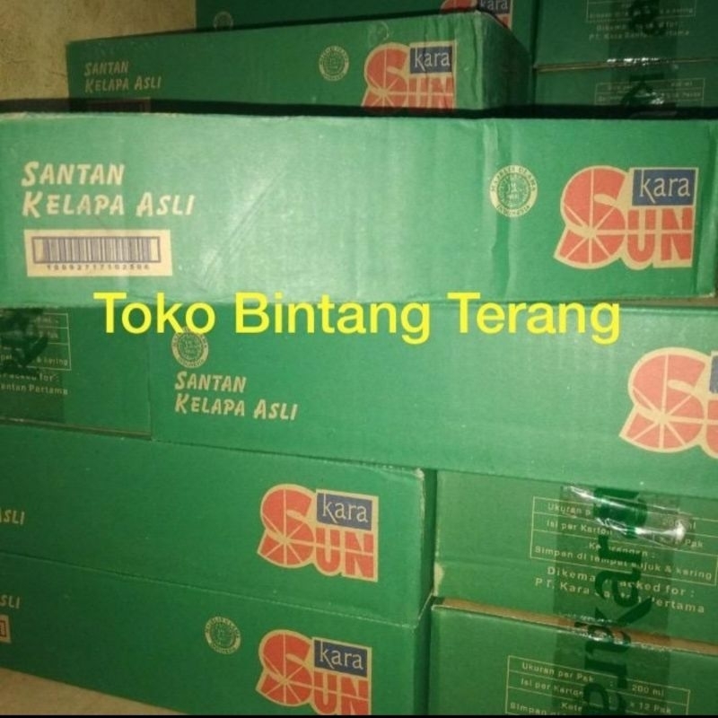 

Santan Kelapa Sun Kara 200 ml x 12 pcs 1 Dus Karton isi 12 Kotak Pack / sunkara 200ml dusan