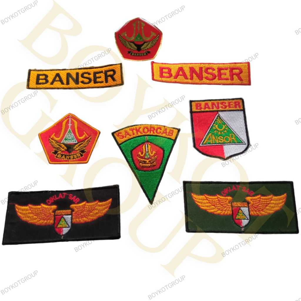 bet banser bordir atribut logo banser badge pin banser / ansor bijian
