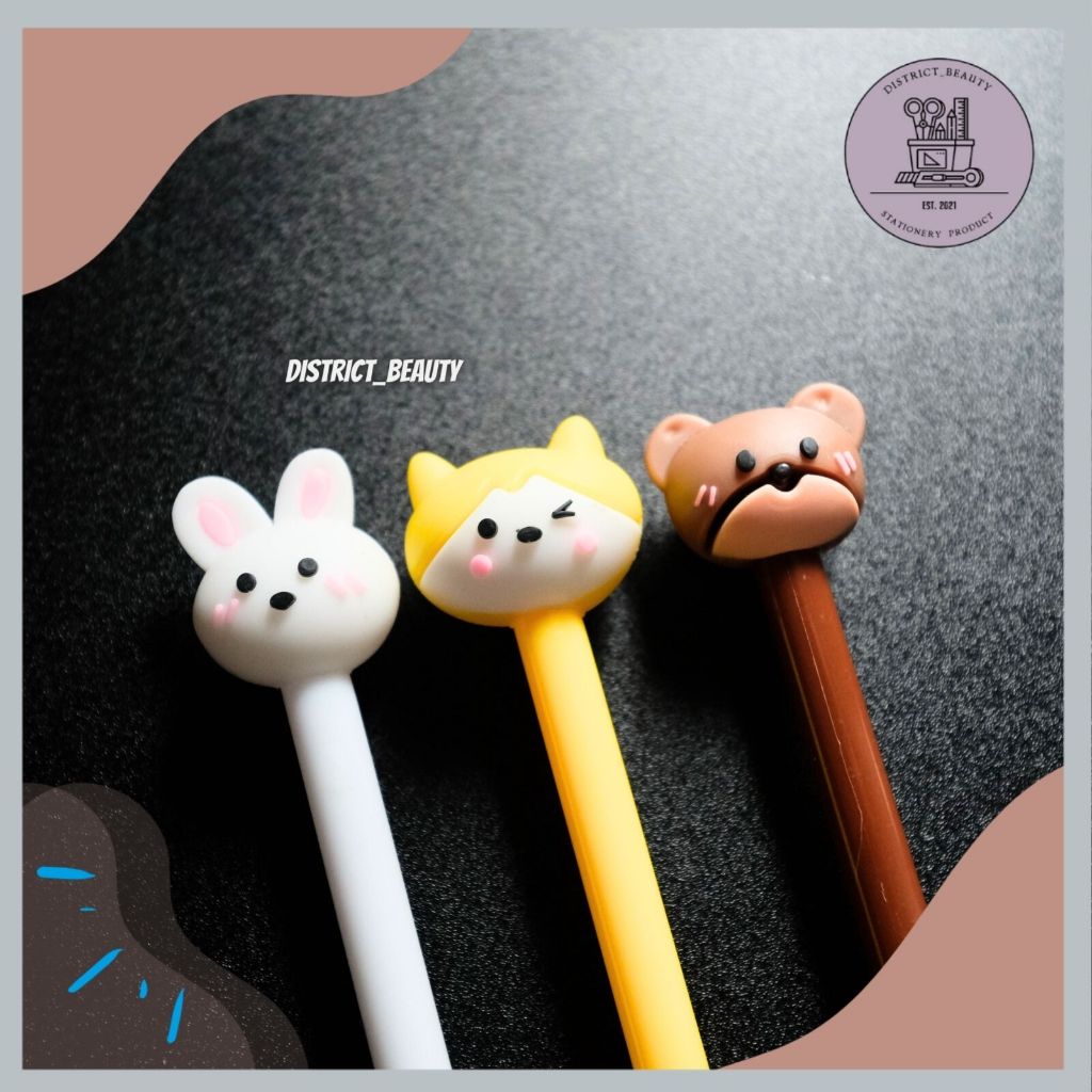 

PULPEN GEL SERIGALA pulpen brown CUTE PULPEN LUCU MODEL KEPALA KELINCI PULPEN BERUANG PULPEN GEL HEWAN LUCU