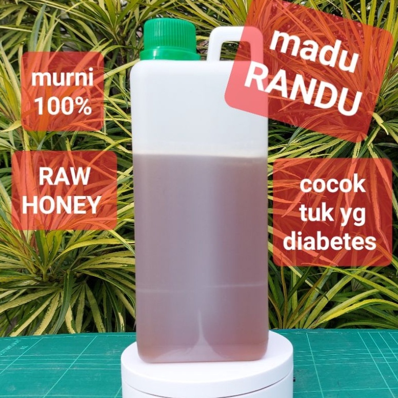 

[☮M53(] Madu Randu Asli - Polos non merk - 100% Madu Murni 1kg - Raw Honey Harga Grosir tdk mengkristal dikulkas [192]