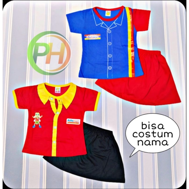 Setelan Anak Anak Cewek profesi Alfamart / Indomaret