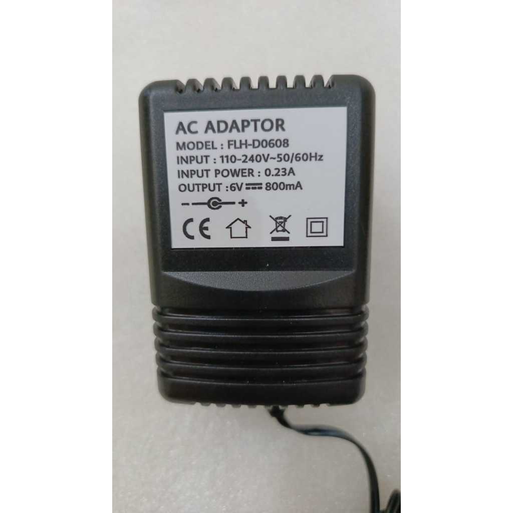 AC ADAPTER 6V 800mA MODEL FLH-D0608