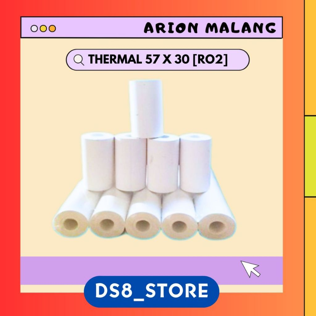 

Kertas Thermal / Kertas Kasir / Struk Kasir 57x30 / 58x30 Ekonomis Polos R02 E-PRINT