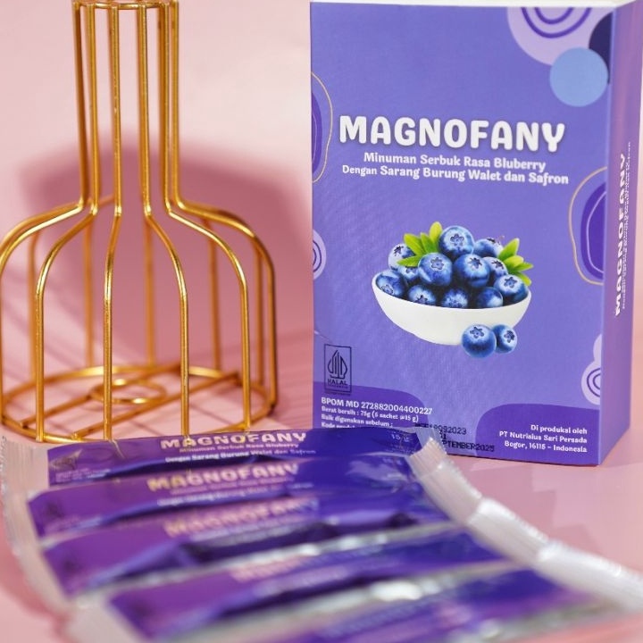 

[KODE HH9SY] Magnofany Collagen Drink with Birdbest dan Saffron | Minuman kolagen glutathione rasa blueberry