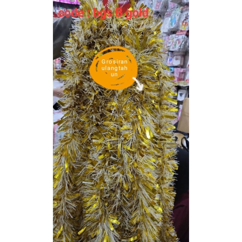 Slinger Rumbai Natal Bagus / Tinsel Hiasan Natal / Rumbai Pohon Natal