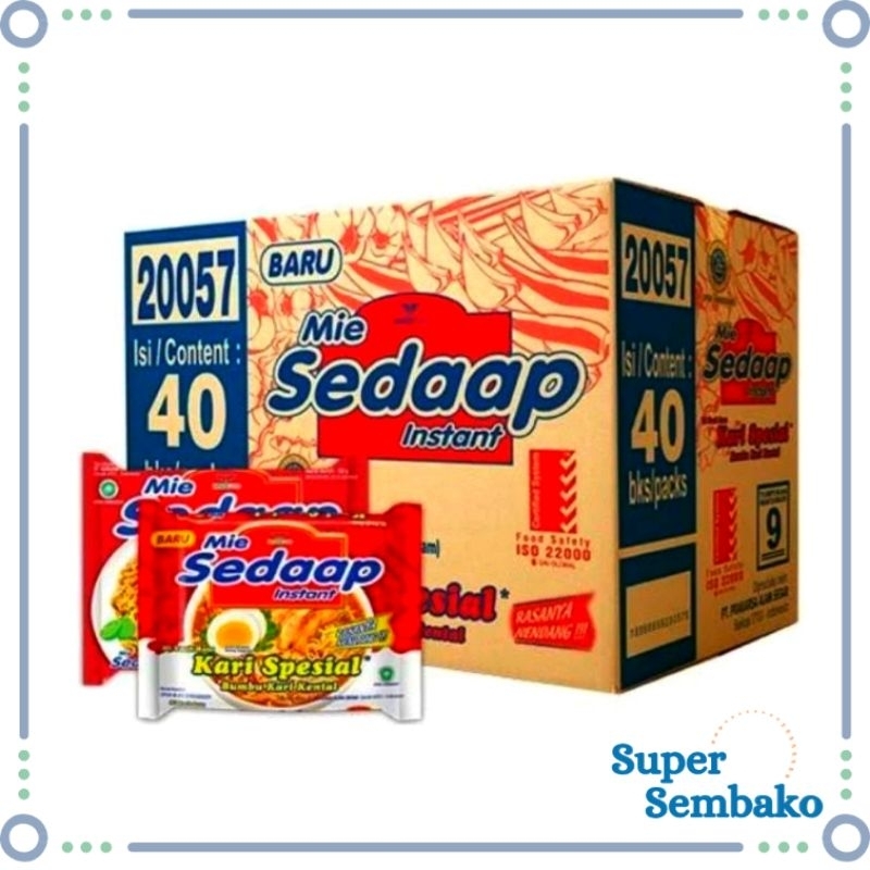 

MIE SEDAAP KUAH KARI SPESIAL PER 1 DUS ISI 40 BUNGKUS