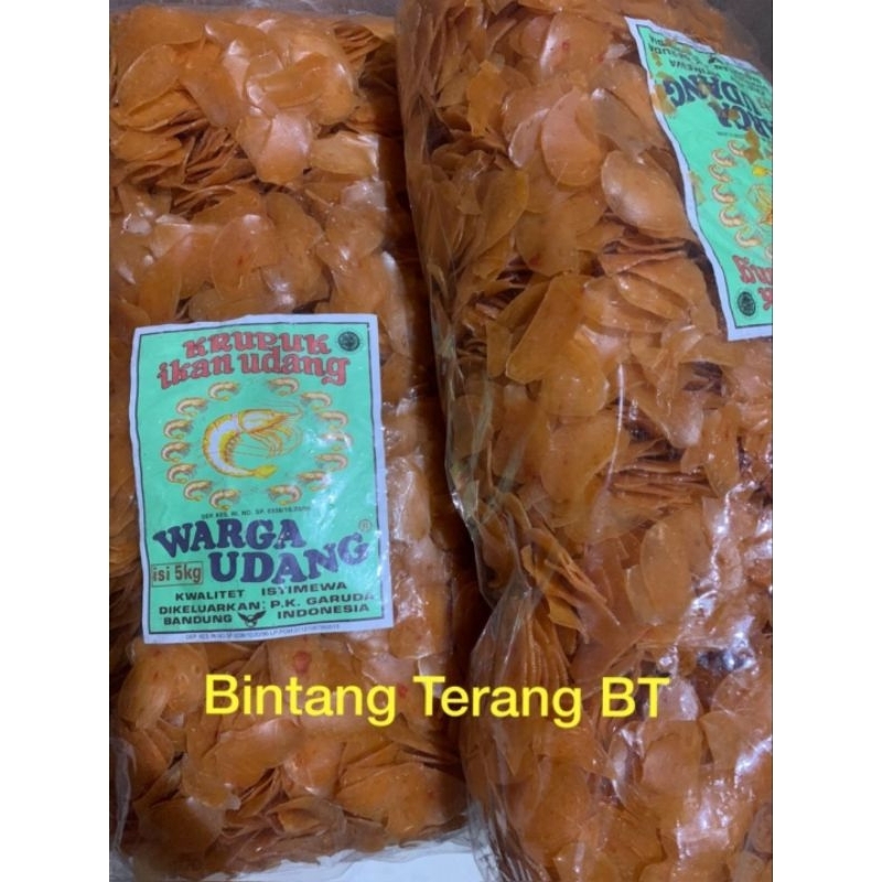 

Kerupuk Krupuk Ikan Udang WARGA UDANG Biru Krupuk Oren 1 Bal Bungkus 5 kg