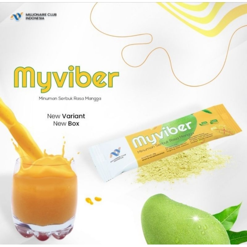 

Myviber Minuman Tinggi Serat Rasa Mangga isi 18sachet