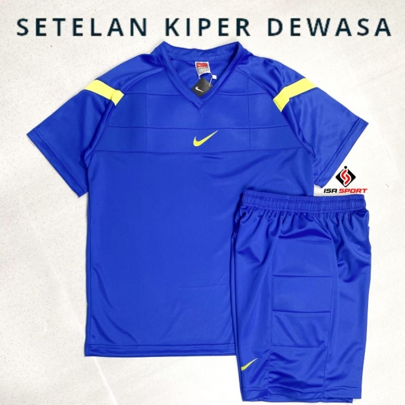 SETELAN KIPER DEWASA lengan pendek / baju kiper busa / kaos kiper busa / celana kiper busa setelan /