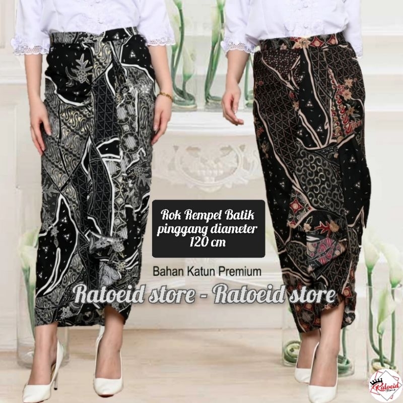 Rok Rempel Batik / Rok Rempel Motif Terbaru / Rok Instan Batik / Rok Rumbai Batik / Ratoeid Store