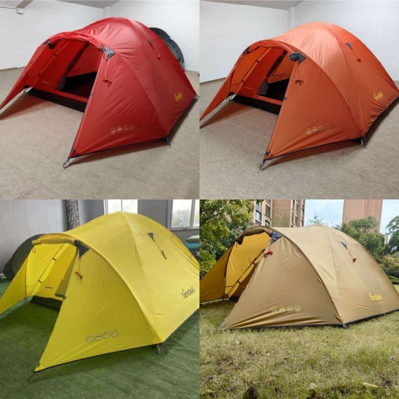 Grosir Tenda Camping Dome Tendaki Borneo 4 Dark Grey/ Blue Harbour/ Black Yellow/ Yellow/ Merah/ Alm