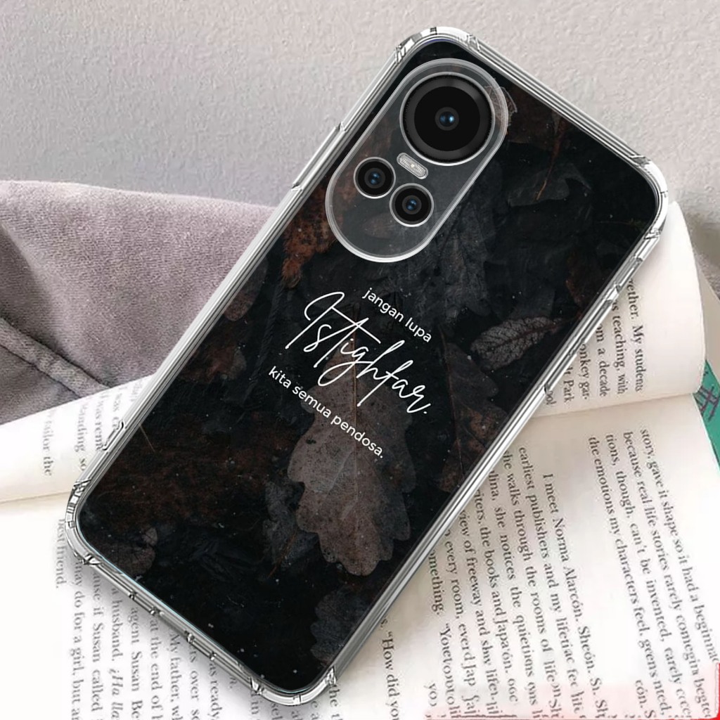 Softcase OPPO RENO 10 PRO 5G - Clear Case  MOTIF  ( QUOTES ) - Anticrack - Case Bening - Softcase Hp