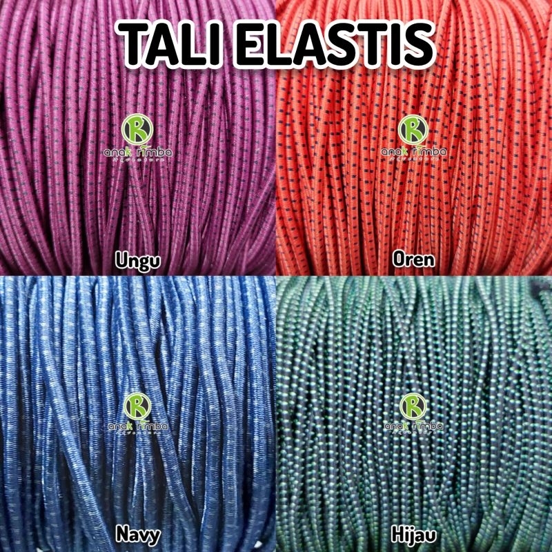 TALI ELASTIS 3 mm TALI FRAME TENDA DOME LORENG