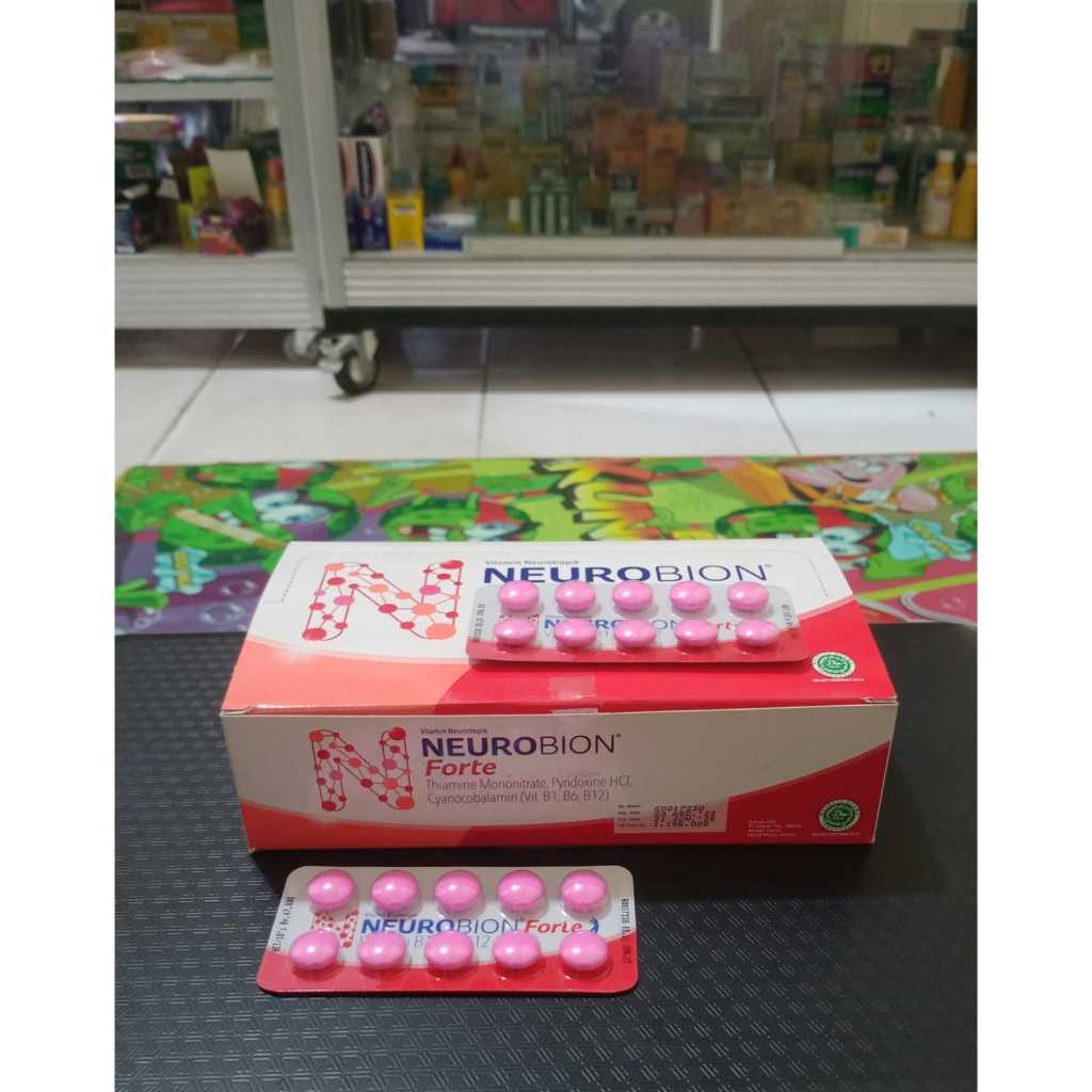 Neurobion Forte Pink & Neurobion Putih Blister 10 Tablet Vitamin Neurotropik untuk Kesemutan / Kebas