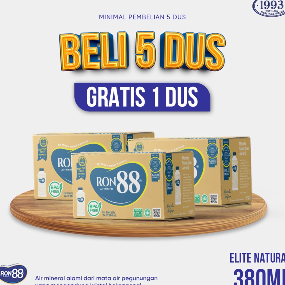 

[KODE BJ9R9] Ron88 natural 380ML minimal 5 karton bonus 1 karton