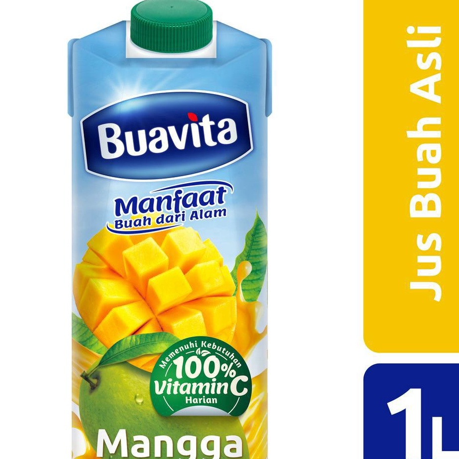 

[KODE YBCAQ] Buavita Jus Buah Asli Mangga 1000 Ml - Mango Juice, Jus Mangga