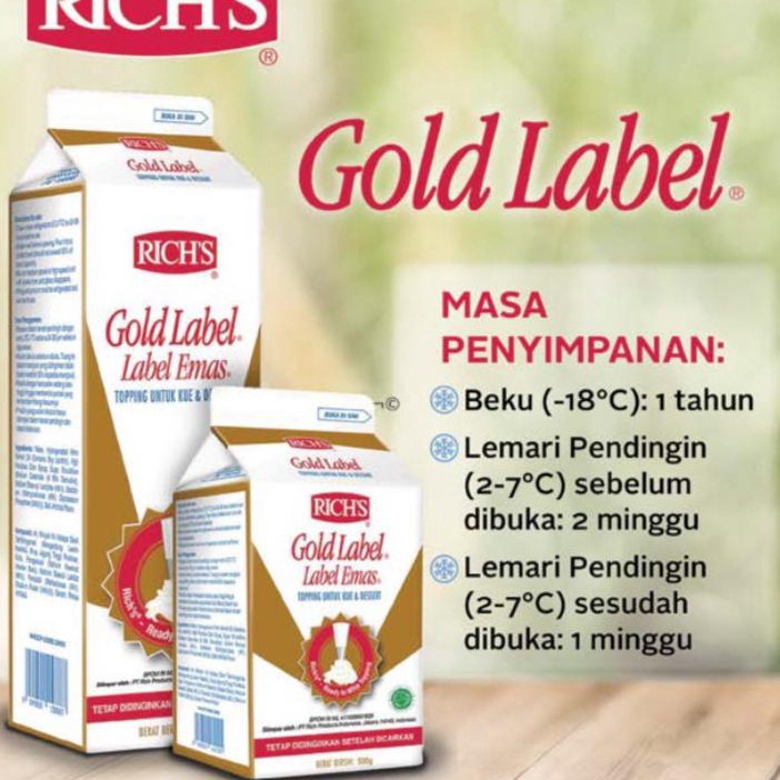 

☋Best➳ Rich’s Gold Label - Rich Gold Label Whipping Cream 907gram - Gosend/Grab Only!!! K46 ✢