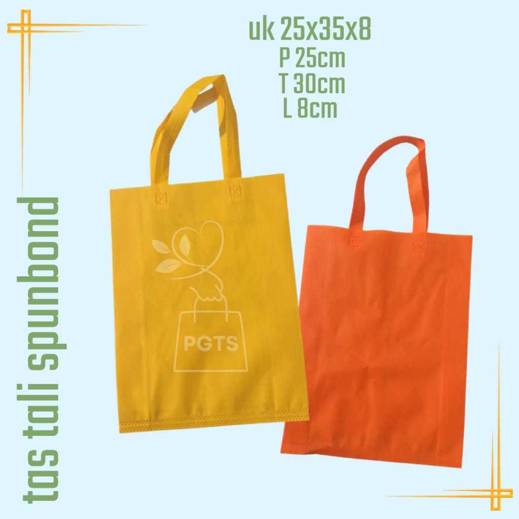 

Goodie bag handle lipat samping 25x35x8 / Tas Spunbond / 75gsm / lusinan