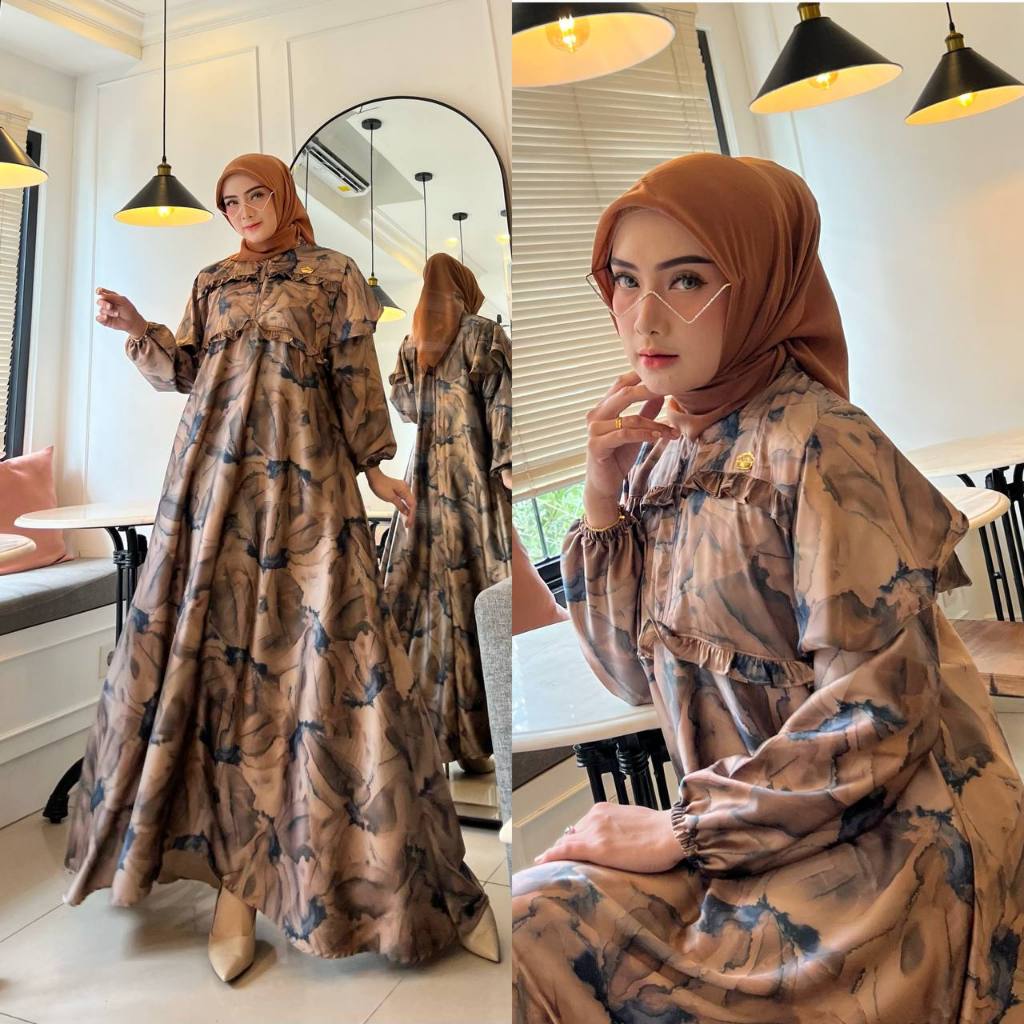 AZZURA DRESS / GAMIS ARMANI SILK JUMBO BUSUI FRIENDLY KUMALASTORE
