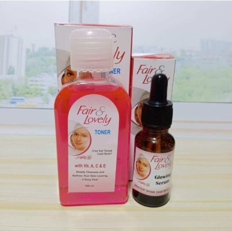 PAKET GLOWING FAIR & LOVELY / TONER FAIR LOVELY + SERUM FAIR LOVELY / PAKET TONER N SERUM