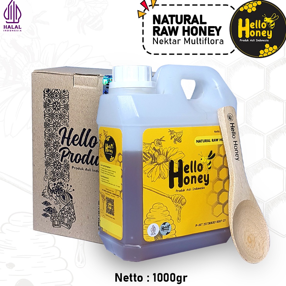 

★★★★ Hello honey - Madu Asli Murni 1 KG - Natural Raw Honey Best Product