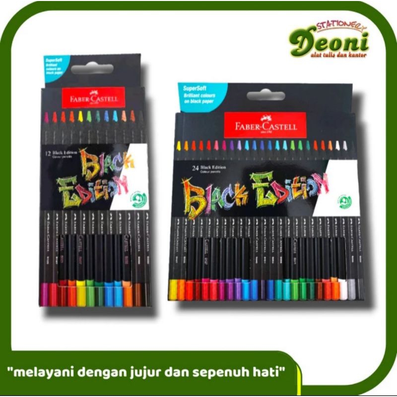 

Faber Castell Pencil Colour 12w 24w Pencil Warna Black Edition