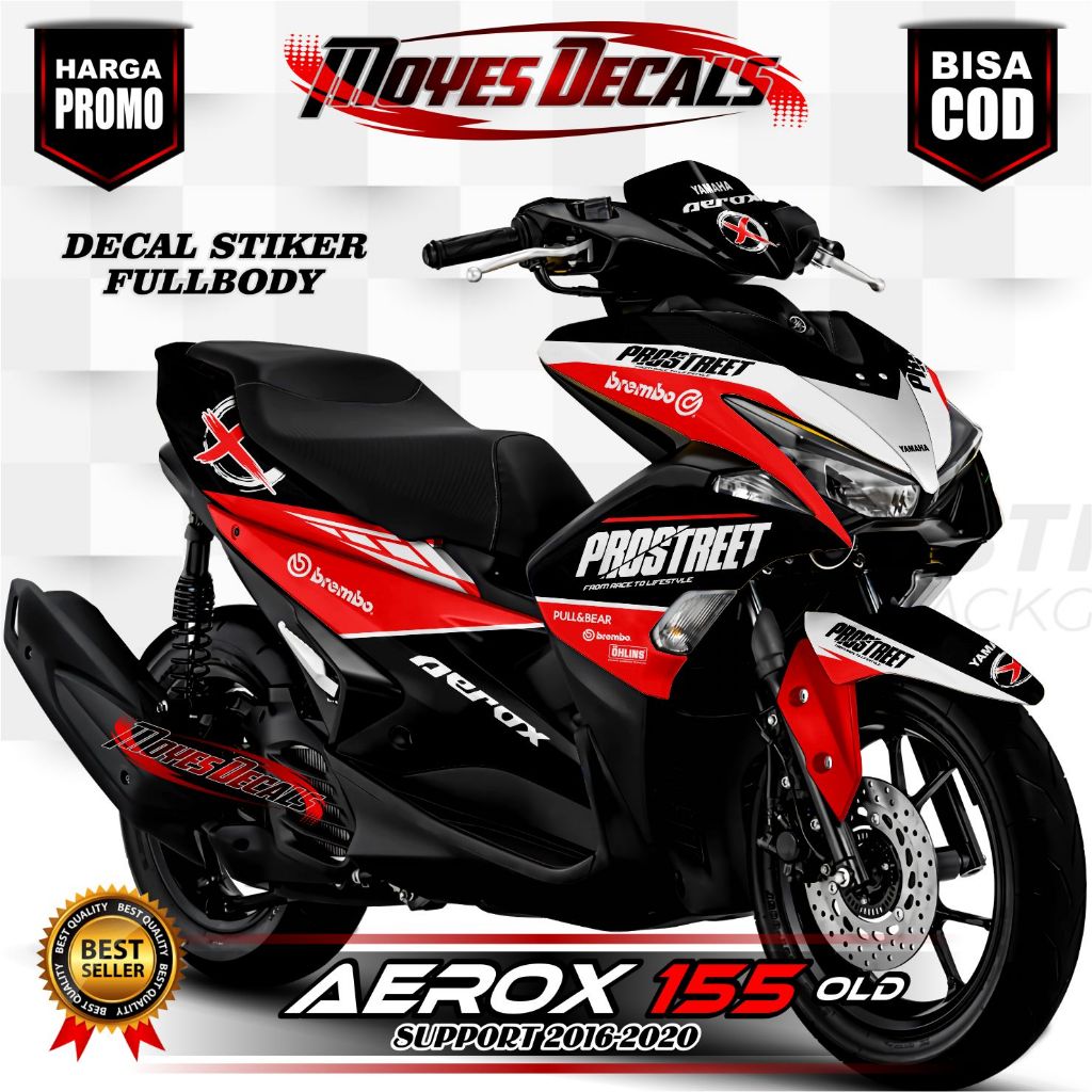 (COD) Stiker Decal Aerox 150 OLD Full Body - Stiker Dekal Aerok Old Motip Prostreet