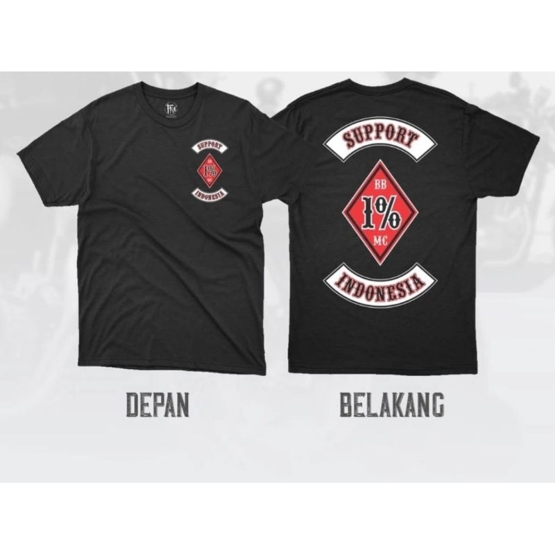 Baju Kaos BB 1% MC Support Indonesia Terbaru Terlaris