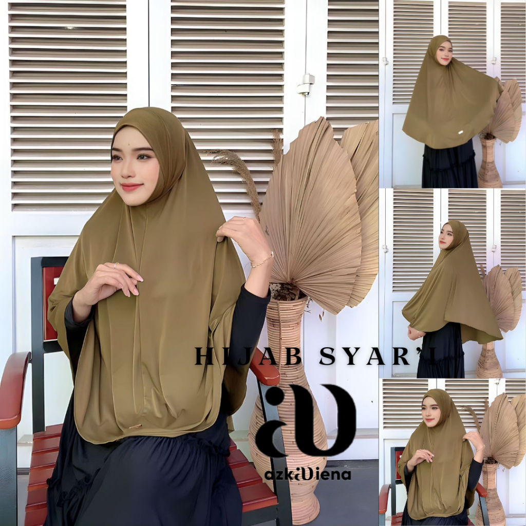 HIJAB JILBAB KERUDUNG SYARI SYAR'I JUMBO BLUS NON PET NON TALI TANPA TALI WANITA MUSLIMAH KEKINIAN