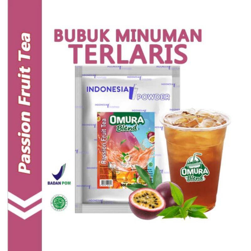 

Passionfruit Tea 500gr / Teh Markisa Powder Berkualitas Merk Omura Blend