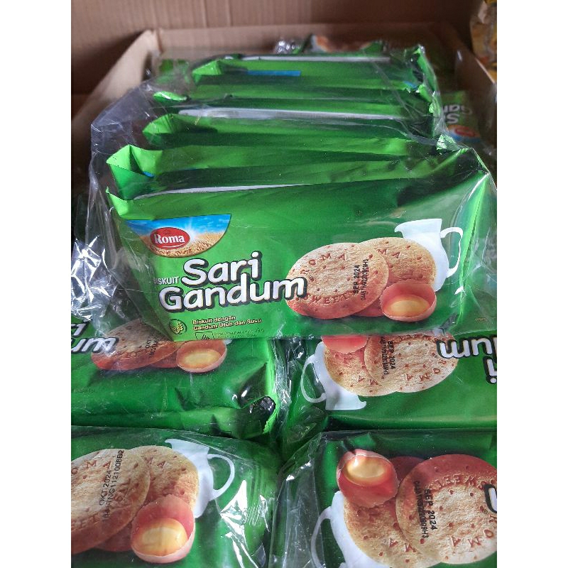

(10 SACHET) ROMA SARI GANDUM BISKUIT 39 GRAM GANDUM UTUH DENGAN SUSU
