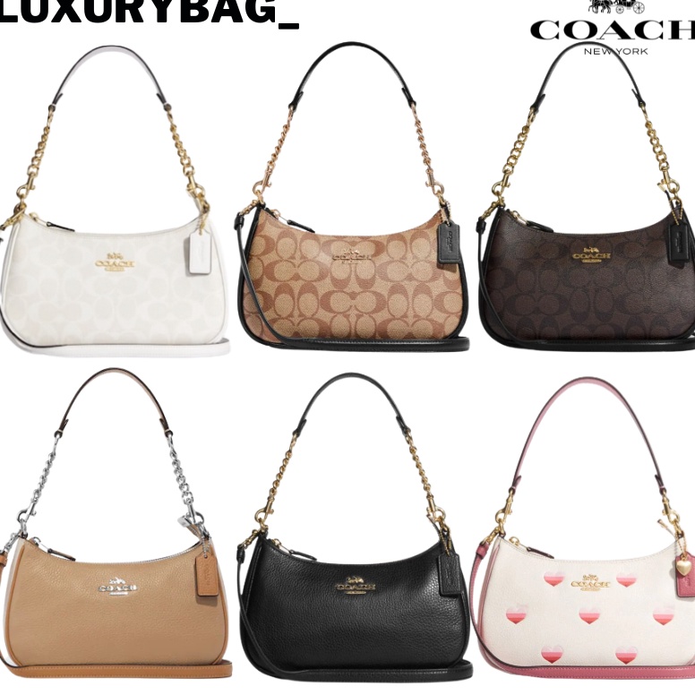 [❊Q23$] CA548 CA209 CA173 CA251 Coach Teri Shoulder Bag In Signature Canvas Slingbag [90]