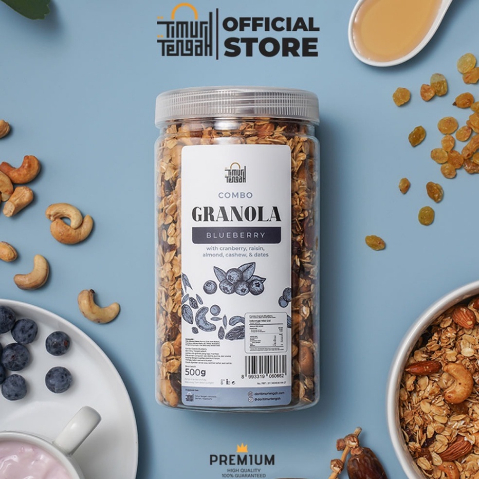 

★★★★ Timur Tengah Granola Blueberry 500 gr Sereal Makanan Sehat Best