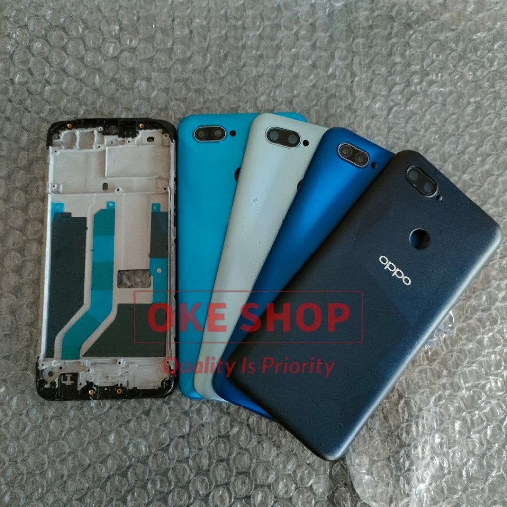 Backdoor Casing Fullset Oppo A12 A12S CPH2083 CPH2077 Bekdor Frame Lcd Tulang Tengah Bekdor Opo A12