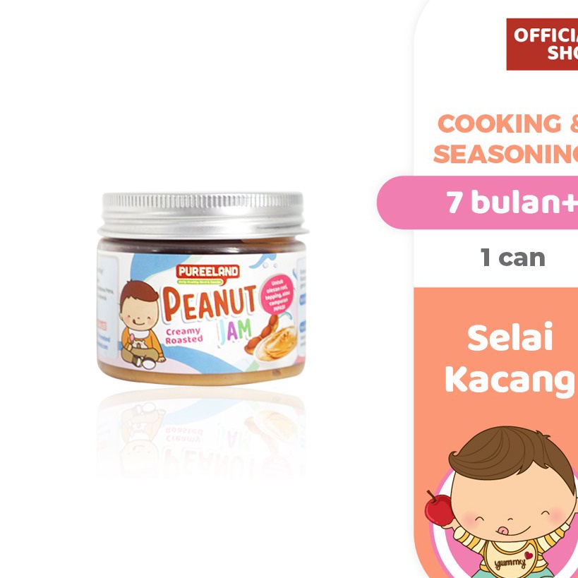 

★★★★ Pureeland Natural Baby Jam Peanut / Selai Kacang MPASI / No Added Sugar & Preservatives Ready