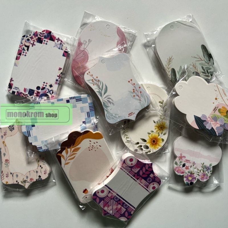 

Hang Tag Sansan Wawa Motif Tema Bunga Flower - Gift Label Hampers Hangtag