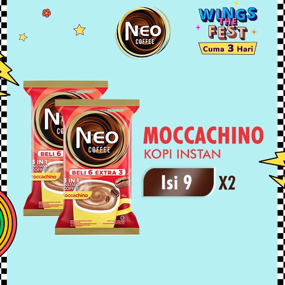 

Pal!ng Popul4r Neo Coffee Kopi Instan Moccachino Pack 20 gr isi 6 + 3 pcs x2 [252]