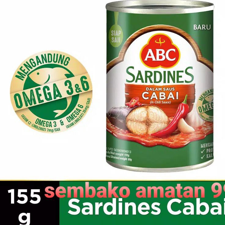 

[KODE JQKFF] Sarden Abc / Sardines Abc 155gram/ 1pcs