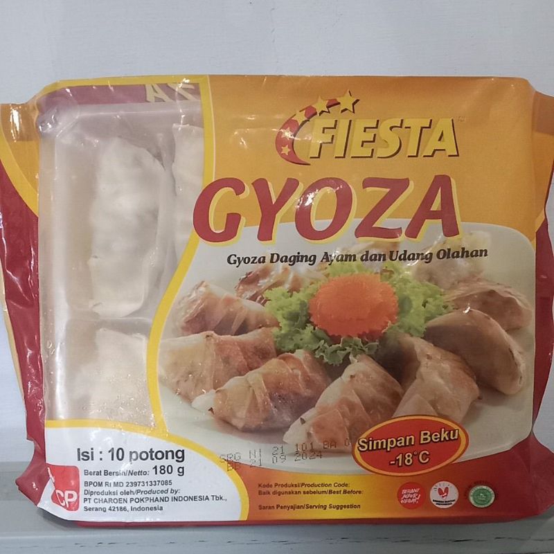 

Fiesta Gyoza Daging Ayam dan Udang olahan 180gr 10potong