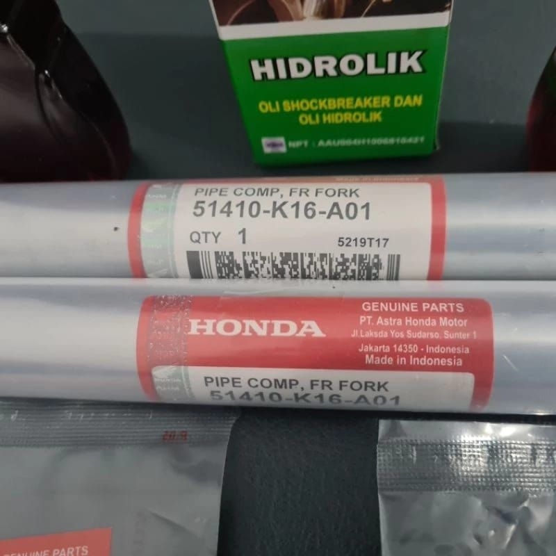 ASHOCK DEPAN+SEAL KLEP+SEAL ABU/DEBU/OIL SHOCK K16 HONDA BEAT POP/BEAT ESP/BEAT STREET KODE K16